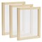 3 Pack Wood Silk Screen Printing Frame Kit for Beginners and Kids, 8x10 Wood Frame, 110 White Mesh